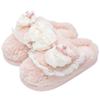 Schleife Baumwollpantoffeln warm Indoor Baumwollmopp Hausgebrauch rutschfest weiche Sohle flauschige Pantoffeln Herbst und Winter