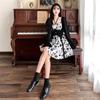 Gotisch Lolita Lang Gotisch Cosplay Schule Alltag Herbst Foto [SDSXZWG] Damenkleid, Spitze, Ärmel, A-Linie, Lolita, Mode, Massenware,