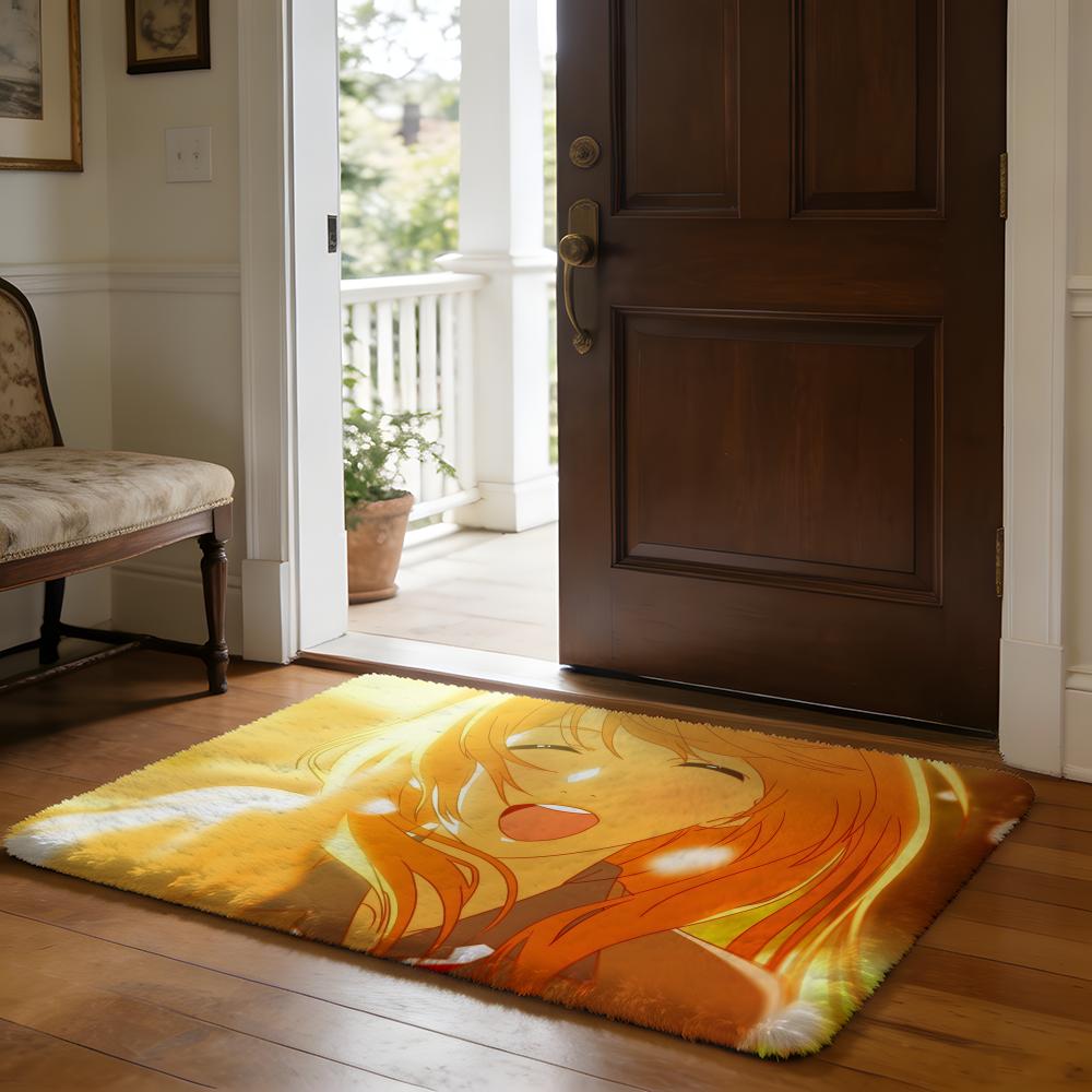 Floor Mat Soft Flannel Rug Non-Slip Absorbent Mat for Bathroom Bedroom Home Decor Anime A-Your Lie in April