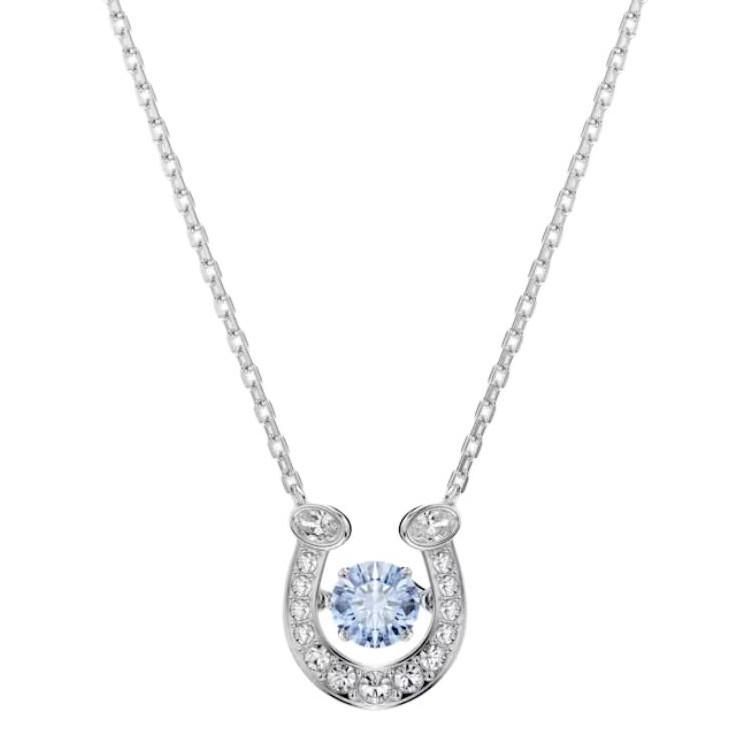 Swarovski Symbolica 2026 Year Of The Horse Collection Horseshoe Shaped Cubic Zirconia Necklace Unisex necklace Blue 5746562 Box (Random Color)