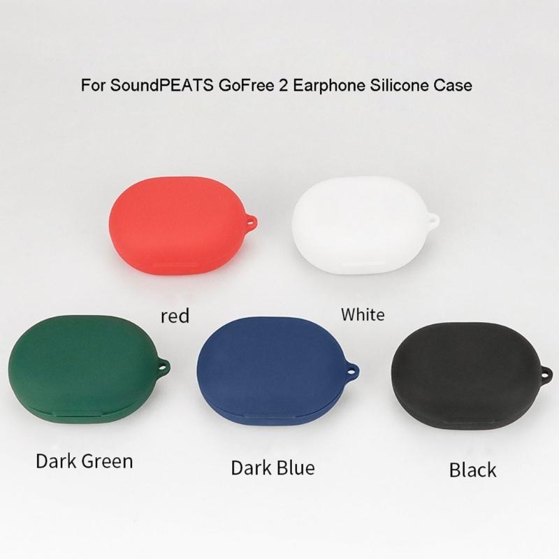 Headphone Shockproof Housing Skin-friendly Cover for Sound PEATS GoFree 2 Washable Shell Protector Soft Impact-resistant