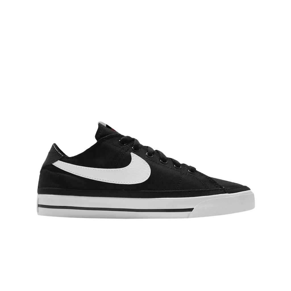 (w) Nike Court Legacy Canvas Black White