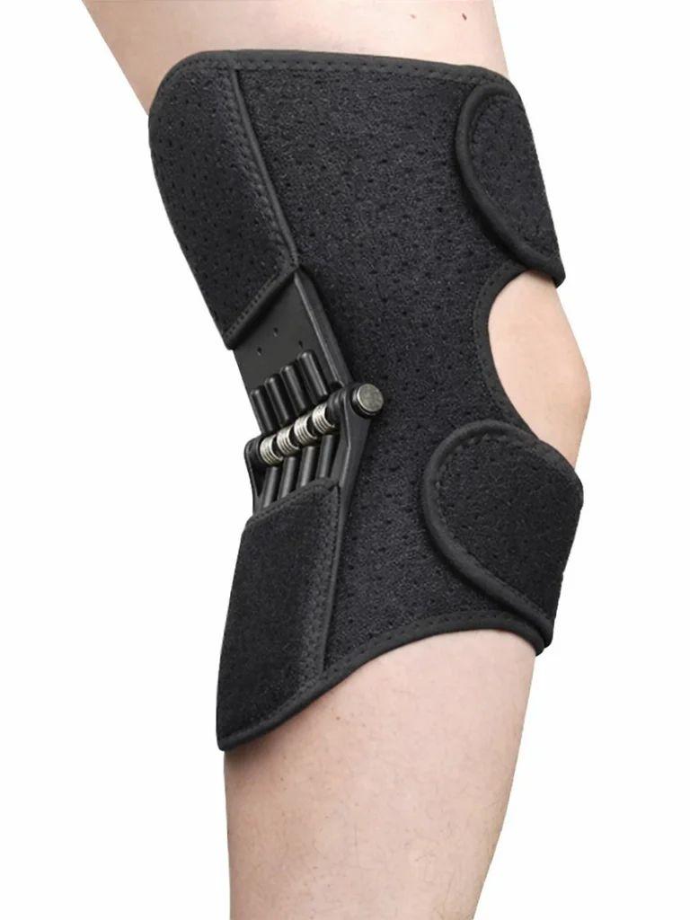 1PC Knee Brace Outdoor Mountaineering Leg Support Patella Knee Protection Booster for Walking Climbing чёрный