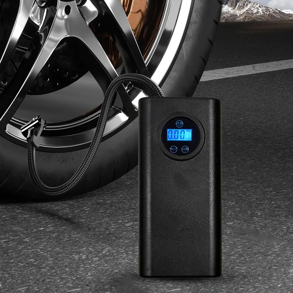 Car Tyre Inflator Motorcycle Tire Inflator Air Compressor LCD Display Electric Car Tire Air Pump with Digital Pressure Gauge