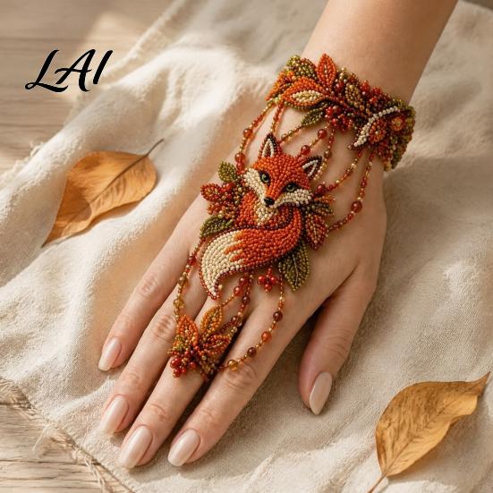 Handmade Beaded Cuff Set DIY Bracelet Kit Bead Weaving Jewelry Kit with Pattern Guide Adjustable Unique Personalized Accessory Hand Chain Craft for