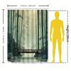 Misty Bamboo Forest Shower Curtain Nature Inspired Bathroom Decor Waterproof Fabric Modern Art Design Elevate Space Easy-Clean