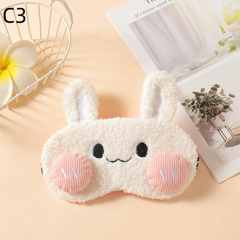 Cute Cartoon Plush Sleep Eye Mask Light Blocking Sleeping Eye Cover Protective Eye Mask Comfortable Soft