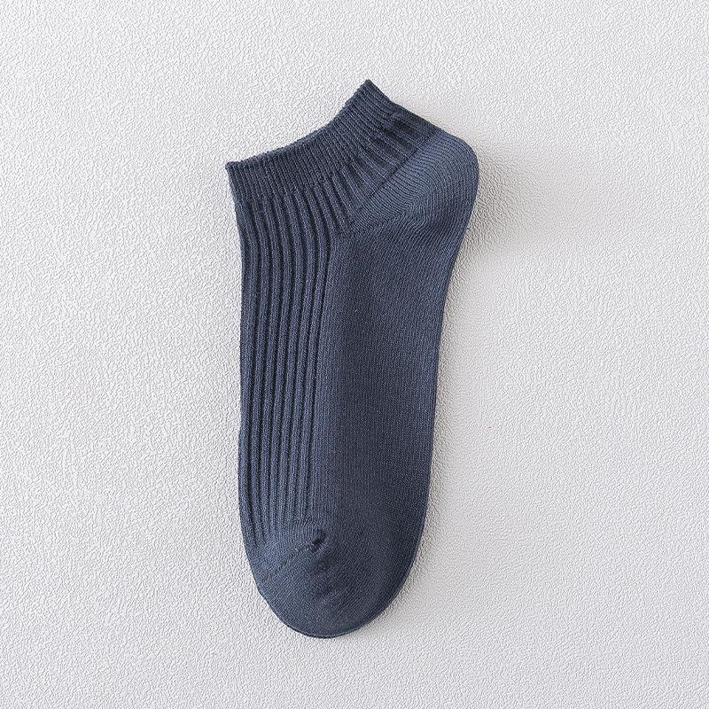 

Весенне-летние хлопковые женские носки, носки-лодочки двойной вязки, однотонные повседневные короткие носки с низким верхом, женские носки без швов, связанные вручную 1 pair синий