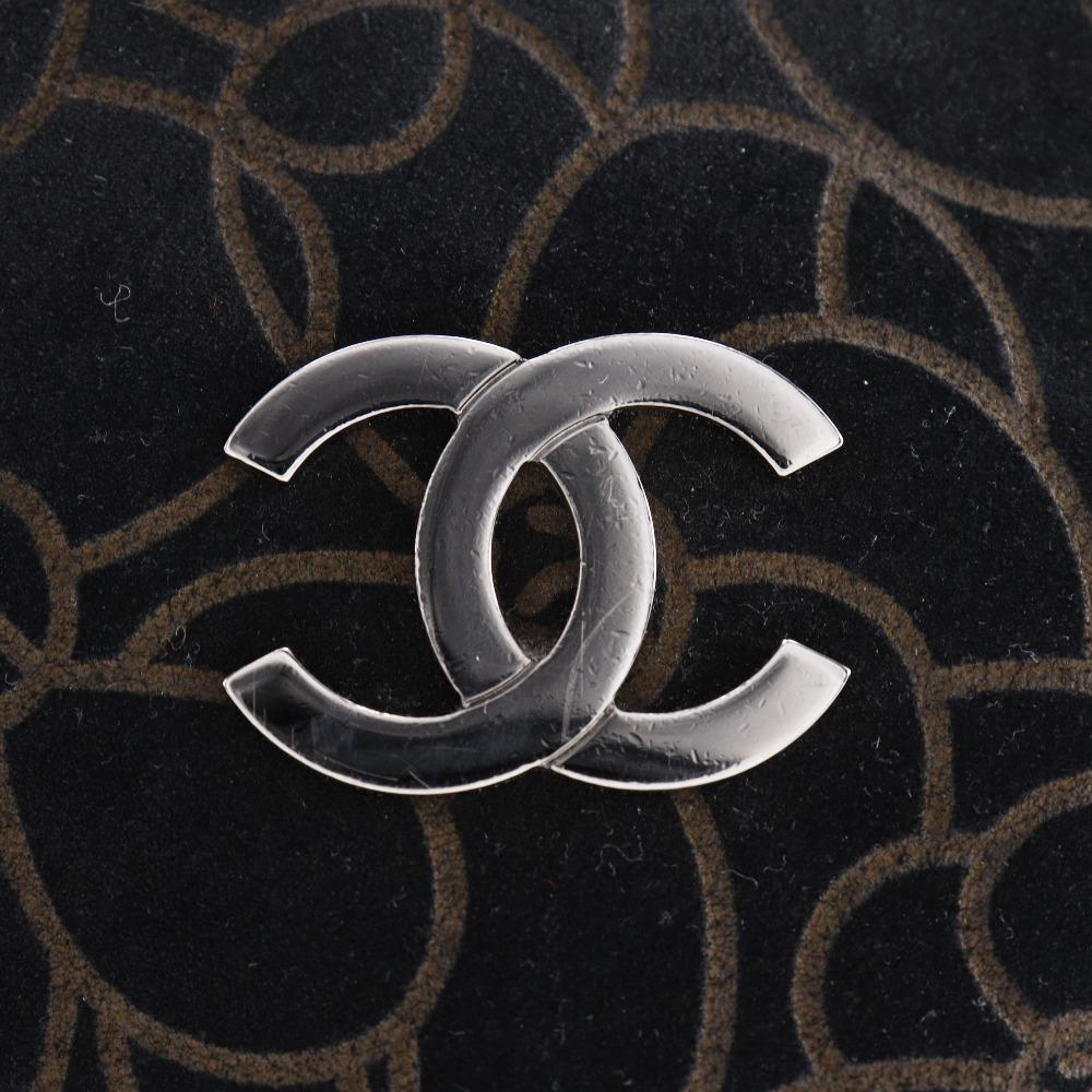 CHANEL Camelia Tote Bag ChainShoulder black Suede Women Used