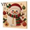 Detailed Resin Faux Diamond Kit Christmas Pearl Art Kit, 20x20cm Xmas Painting DIY Sparkling 3D Craft for Adults, Festive Wall Decor Unique