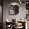 Light Luxury High-end Home Decor Wall Clock Abstract Three-dimensional Sandstone Living Room Decoration Clock Silent Clock