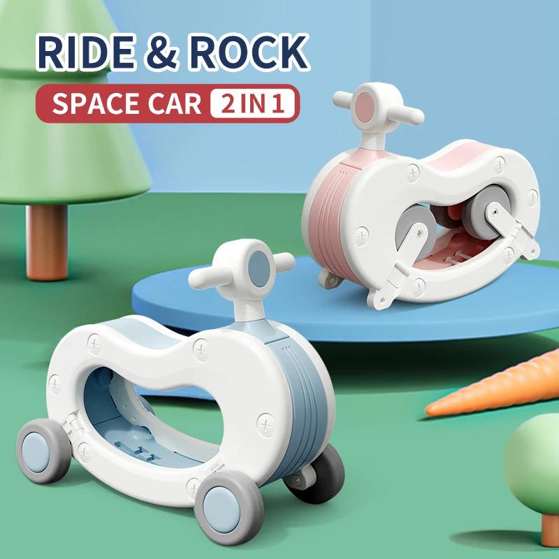 Baby Ride On Vehicles Two-In-One Rocking Horse Large Toy Car Slip Cars Kids Walker Baby Hose Toys for Boys Girls Children