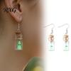 Holiday Party Jewelry Glow Ghost Necklace, Glow-in-The-Dark Bottle Pendant, Cute Lightweight Gothic Necklaces Earrings, Halloween for Women