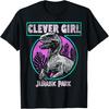 Jurassic Park Distressed Teal Raptor Clever Girl Short Sleeve T-Shirt