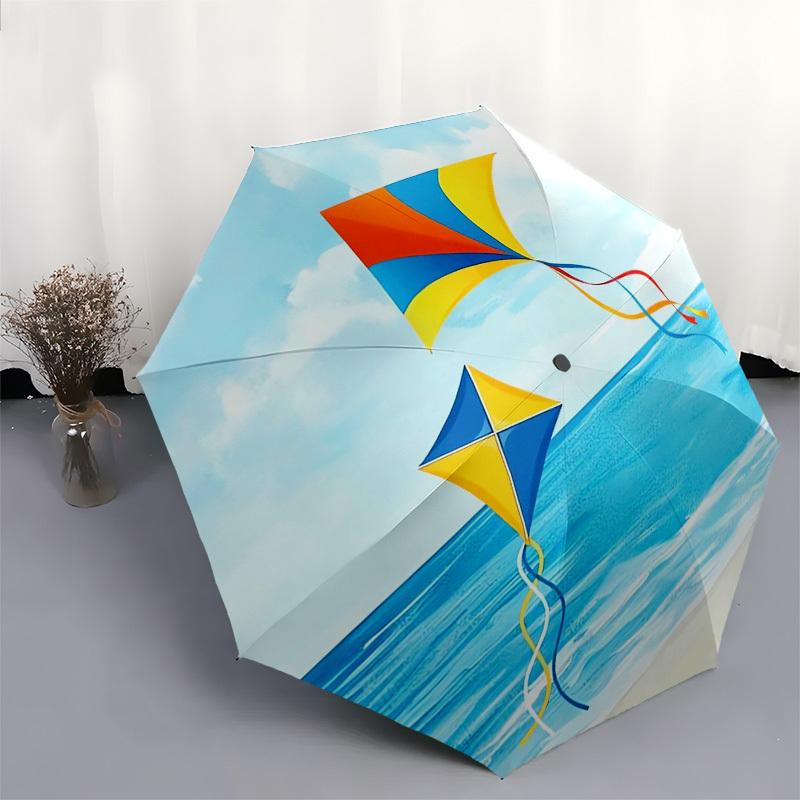 1pc Kite Beach Themed High-quality Umbrella,Automatic Opening and Closing Umbrella,Multi-functional Umbrella G0811042