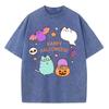 Y2k Halloween Cute Style Pumpkin Print Women's T-Shirt Loose Crew Neck Short Sleeve Unisex Casual Simple Top
