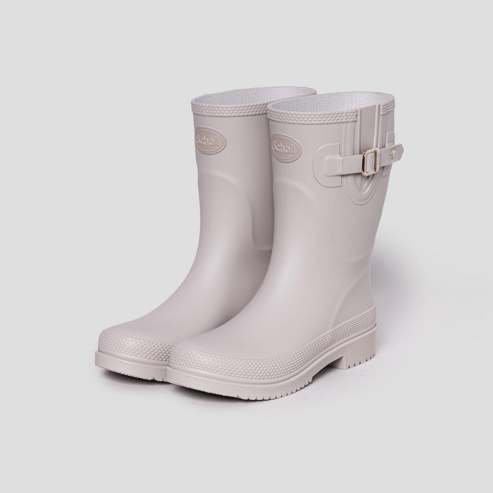 Scholl (Women) Buckle Mid-Calf Rain Boots Beige (Hh49K2T41A)