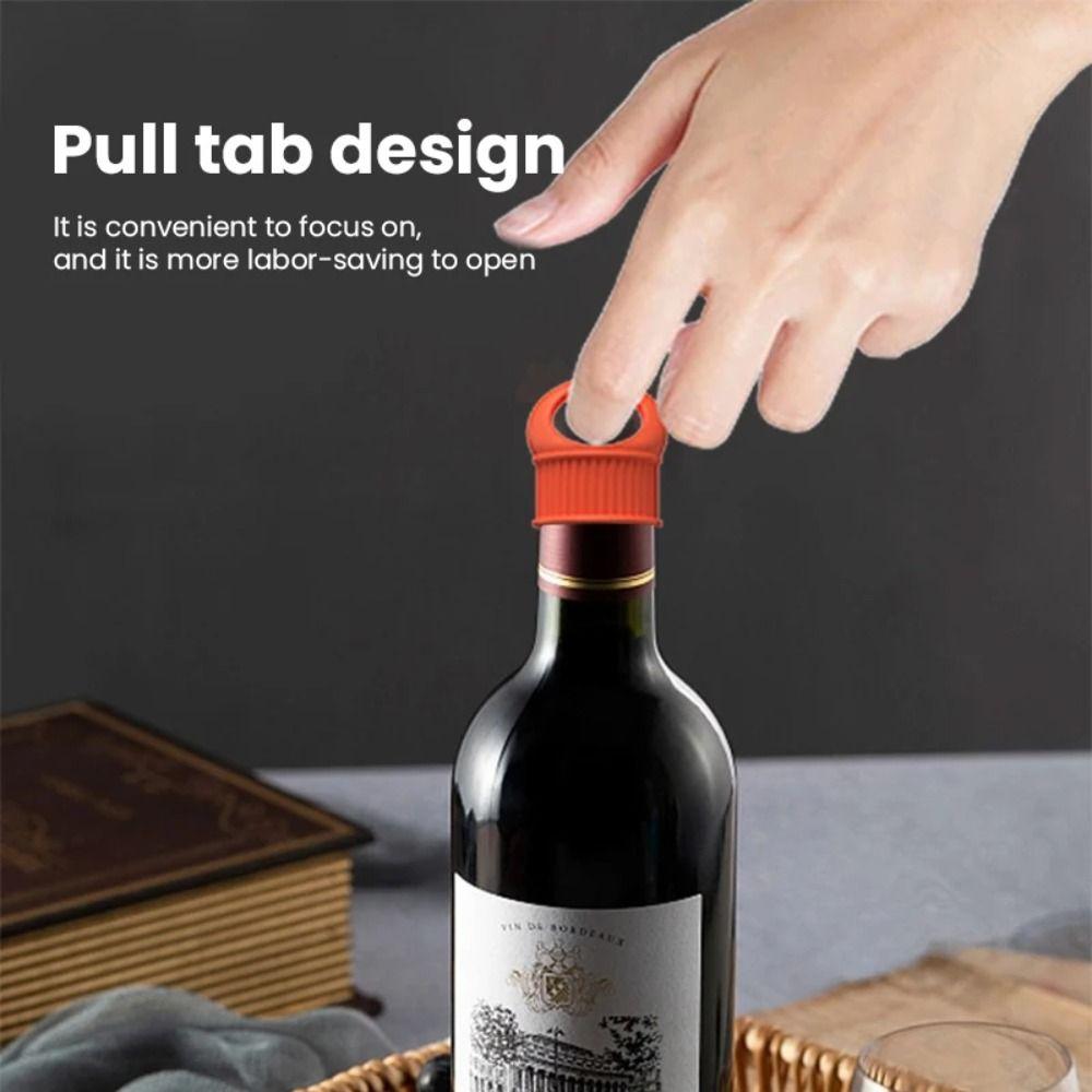 Reusable Flexible Silicone Wine Bottle Stopper Vacuum Sealed Leak Proof Silicone Bottle Cap Food Grade Wine Seal Stopper Cap