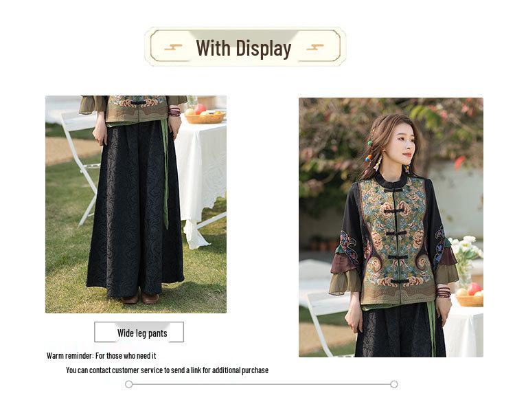 Chaleco Chino Retro Bordado con Botones de Rana - Chaqueta Cárdigan de Temperamento de Alta Gama