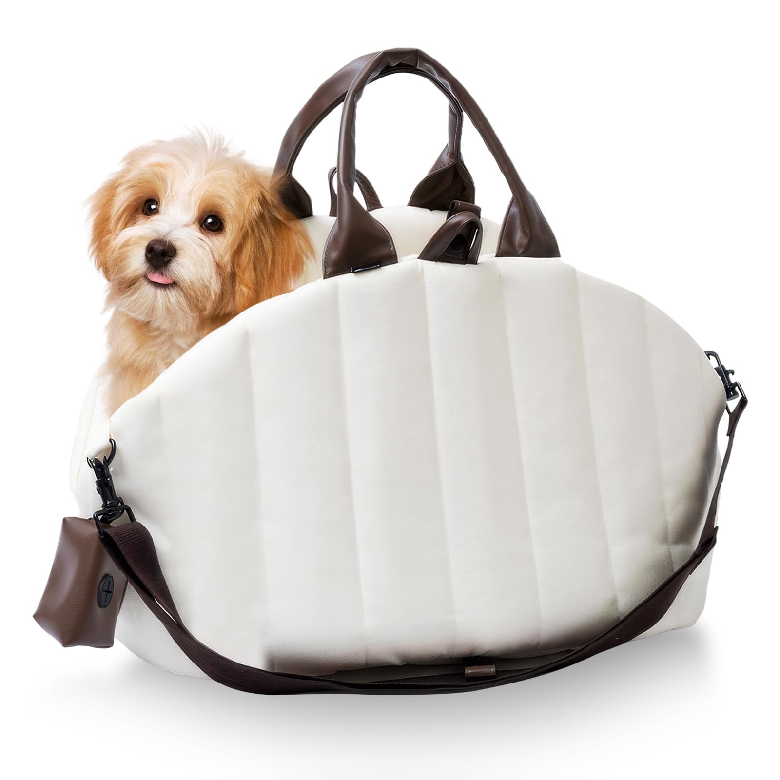 

Pet Carrier Bag for Cats and Pet Tote Large Drive Pet Includes Trash Storage For Going and Disaster White [Fudia] Dogs, 3-Way Bag, Capacity, Foldable, белый