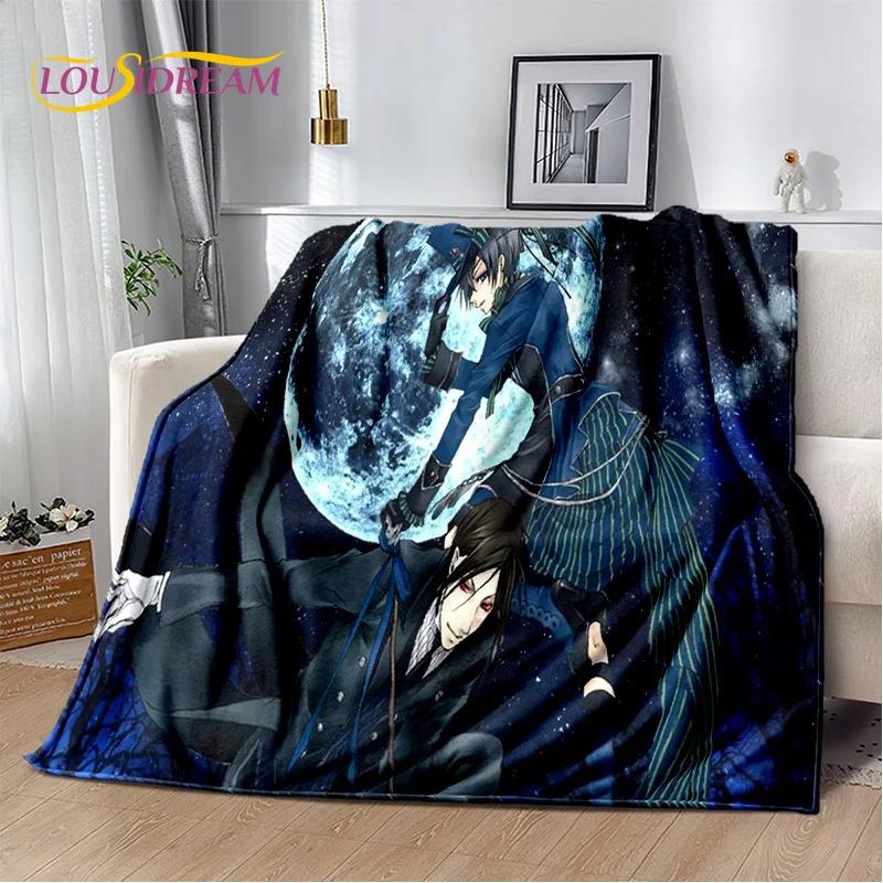 Cartoon Black Butler Anime 3D-Decke, weiche Überwurfdecke für Zuhause, Schlafzimmer, Bett, Sofa, Picknick, Reisen, Büro, Ruhebezug, Decke für Kinder