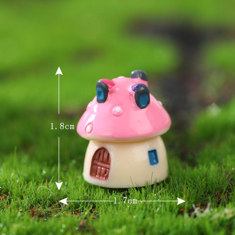 Mediterranean Style Micro Landscape Resin Mushroom House Castle DIY Crafts