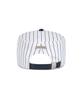 Bajal Leaf Vz Monogram Stripe Pillbox Cap Navy