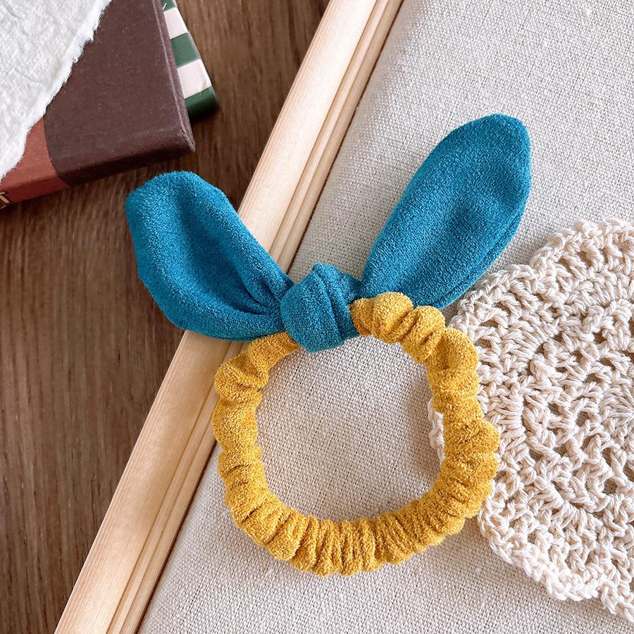 Cute Rabbit Ear Scrunchies Children Girls Gift Elastic Hair Rubber Bands Accessories Tie Hair Ring Rope Headdress Headwear