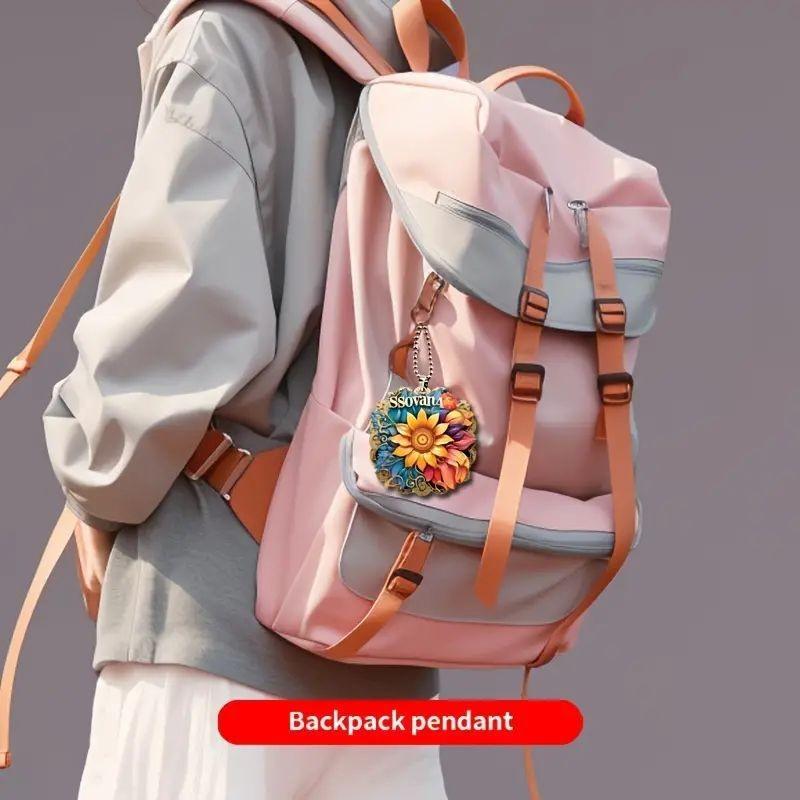 Fashionable Acrylic Sunflower Hanging Pendant For Upscale Automobile Decoration