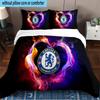 Chelsea Football Club Crest 3PCS Bedding set,Ideal for1pc Duvet Cover And 2pcs Pillowcases Perfect for Christmas gift,Ideal for Bedroom, Dormitory