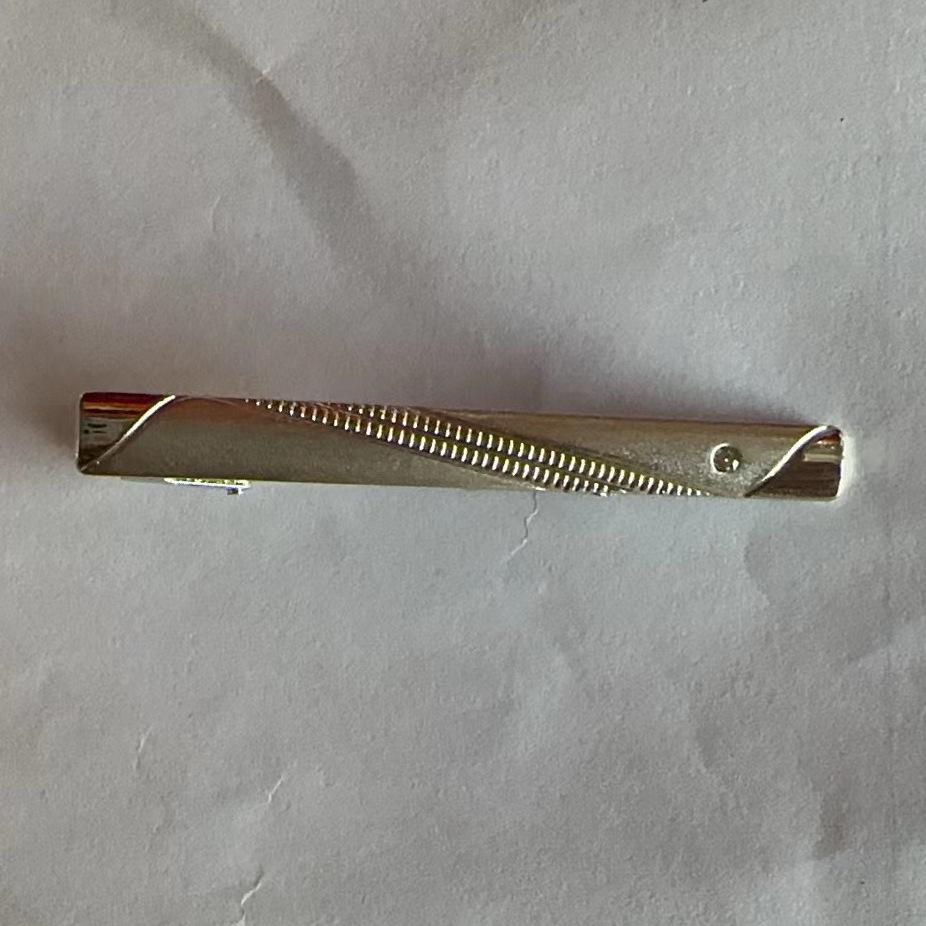 Men's Geometric Frosted Tie Clip - Stylish & Personalized Business Accessory