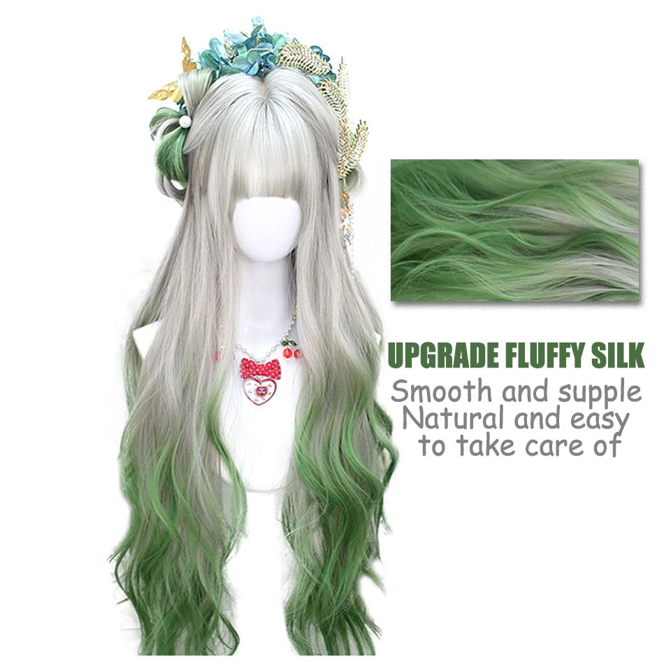 

Синтетический парик Лолита, полный головной убор, интегрированный натуральный вторичный косплей, женский ветер, полный головной убор, женские длинные волосы 80CM