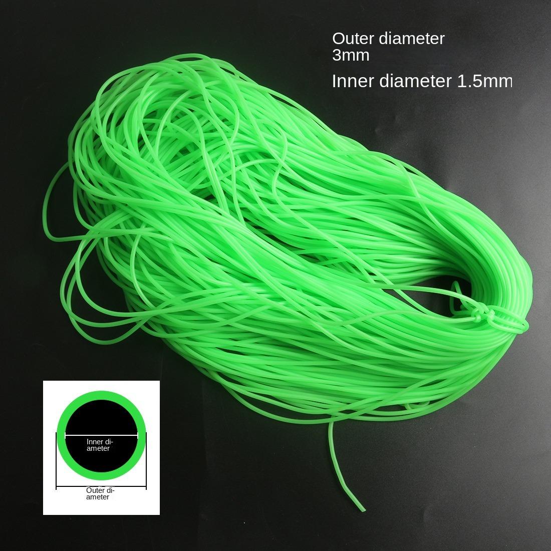 

Зелений світловий рибальський шланг Силіконова трубка Насадки для установки Нові інструменти для рибальських снастей Глибоководна риболовля 1.5mm