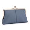 Premium Leather Long Clutch Wallet with Clasp - Large Capacity, Minimalist Design