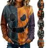 Women's Fashion Casual Long-sleeved Halloween Printed Round Neck Sweater Top