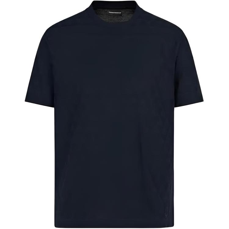 Emporio Armani Solid Color Fitted Crew Neck Short Sleeve T-Shirt Men tops Blue 6R1TDN1-JGYZ1-09N6
