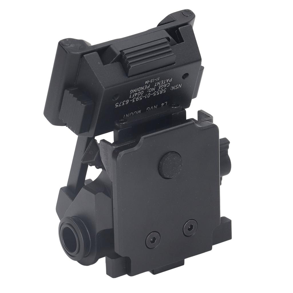 Nachtsichtbrillenhalterung Aluminiumlegierung Kipper Nachtsichtgerät Helm-Adapterhalterung für PVS15 PVS18 GPNVG18 Schwarz