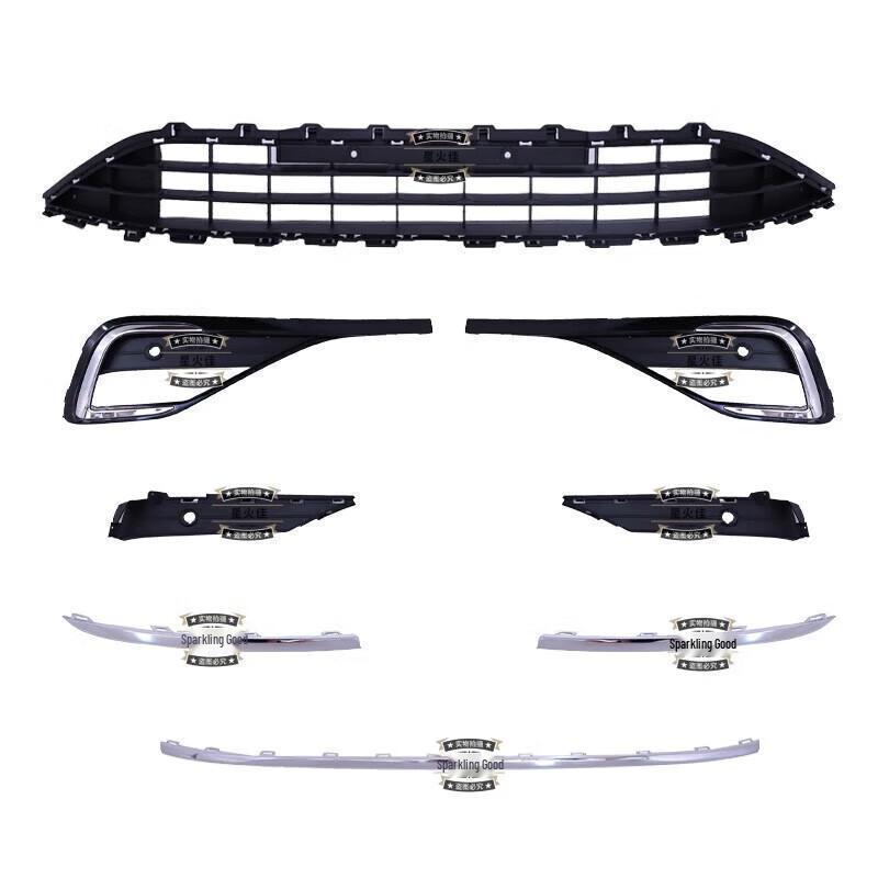 2023 Bora Front Bumper Chrome Grille Trim with Fog Light Frame Assembly