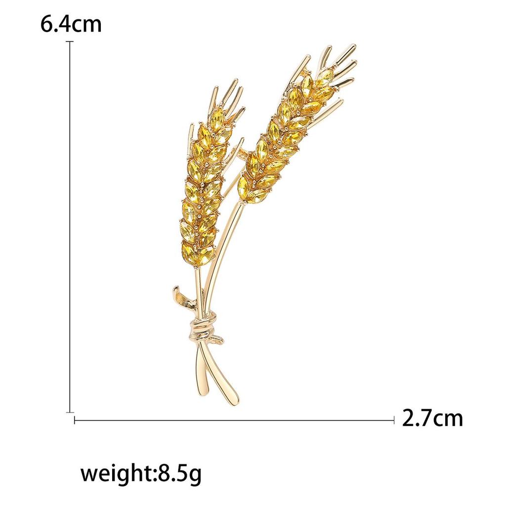 Fashionable And Exquisite Wheat Ear Brooch, Women'S Coat And Suit Accessories, Stylish Chest Flower Buckle Pin
