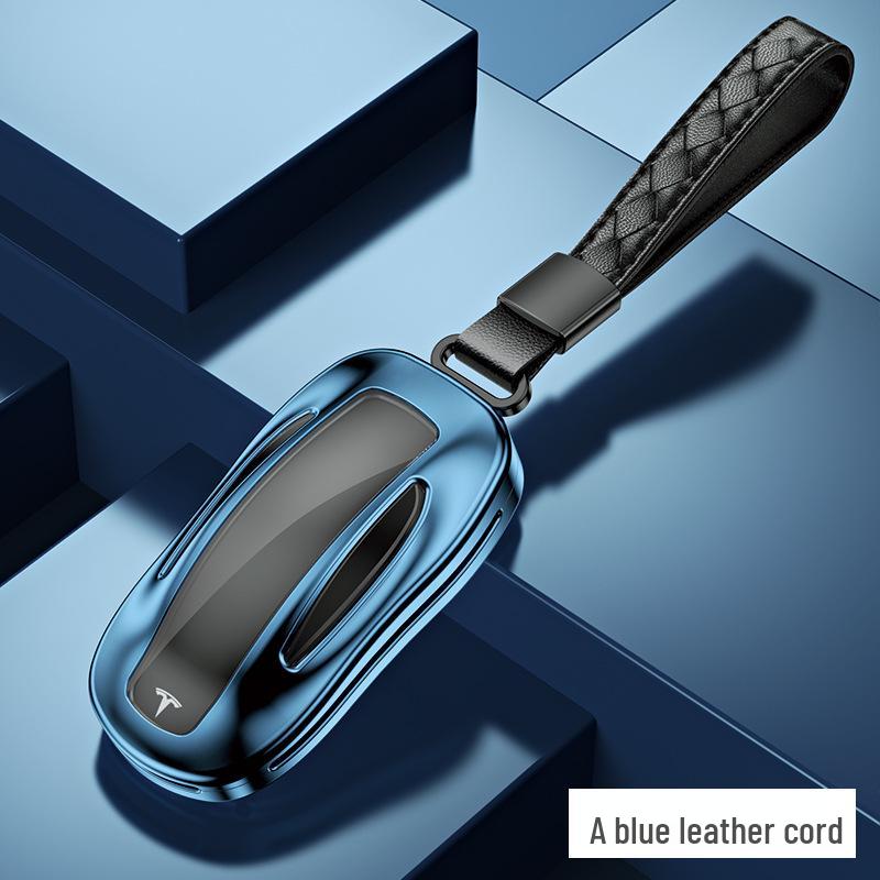 Tesla X & Model S Key Cover: Aluminum Alloy with Leather Rope