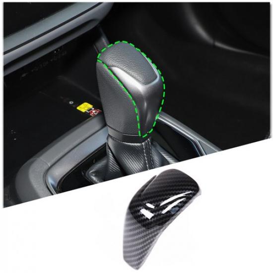 Carbon Fiber Silver Gear Shift Knob Cover Trim For Subaru Forester Crosstrek