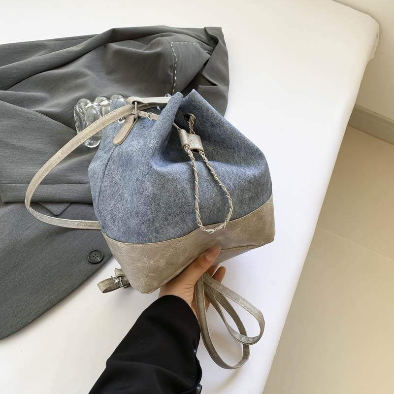 Stylish Vintage Bucket Bag For Women Trendy Street Fashion Crossbody And Handbag