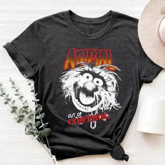 Disney The Muppets Animal Out Of Control Rock Style T-Shirt, S-5XL L