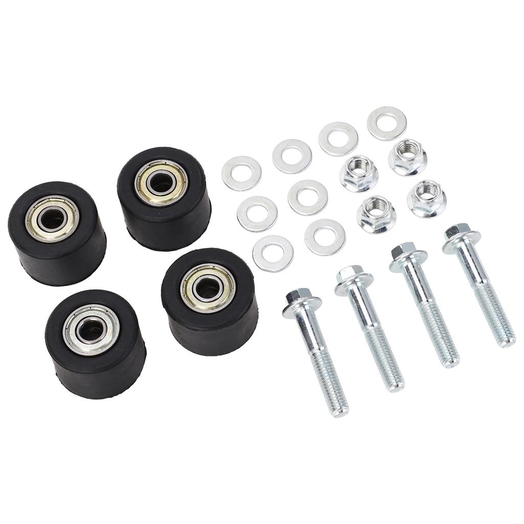 4PCS Chain Roller Guide Set High Performance Iron Bearing Steel for YFZ 350 Banshee 1987 To 2006 Black
