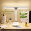 Foldable dual head LED eye protection study desk lamp