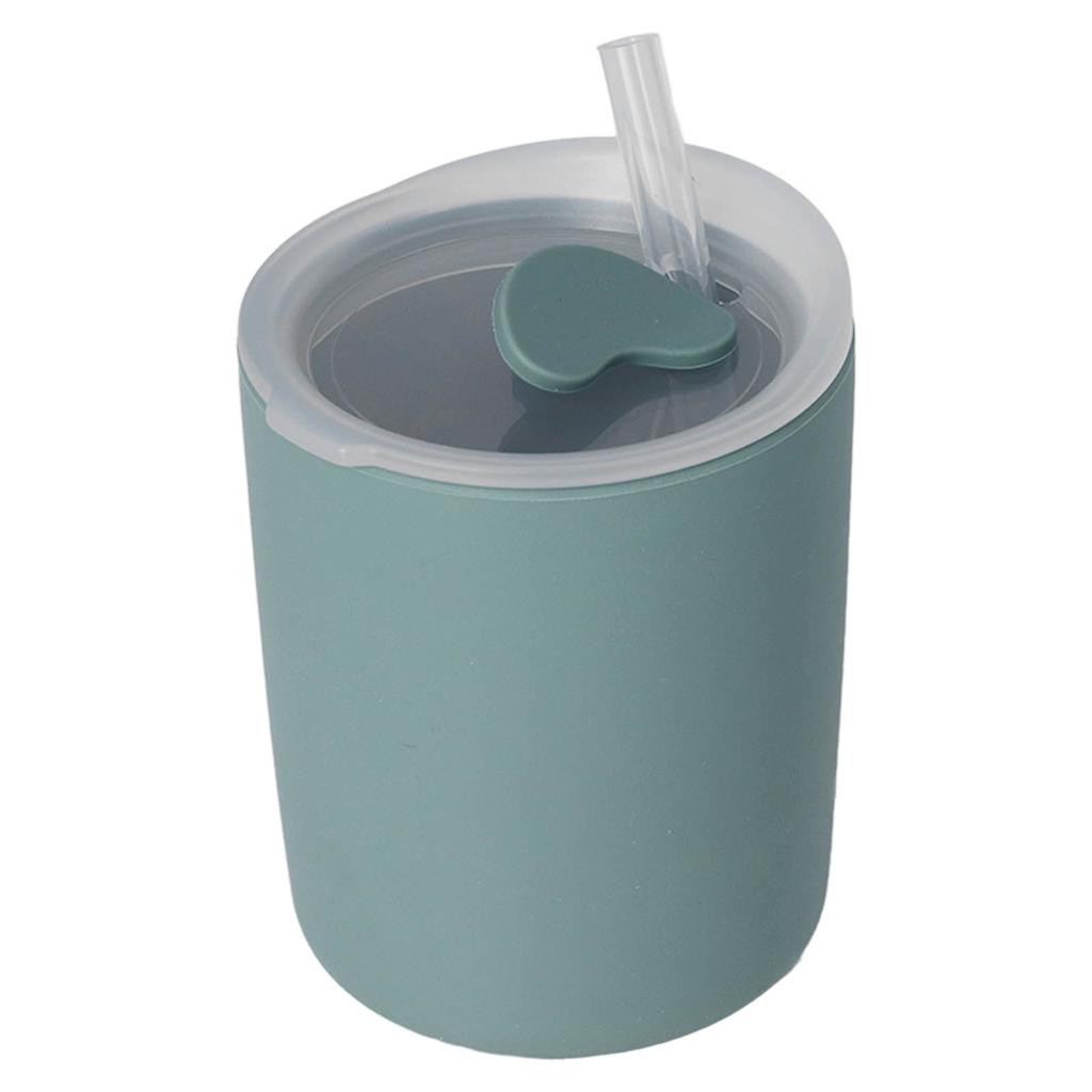 Baby-Trainingsbecher mit Strohdeckel, weicher Lernbecher, hautfreundlich, stabil, Baby-Übergangswerkzeug für