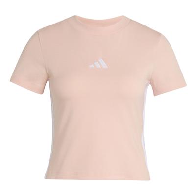 Dámské tričko Essentials Slim s třemi pruhy, krátký rukáv, topy KD2343