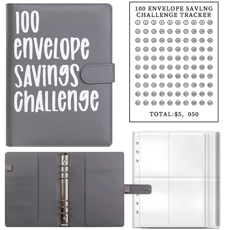 100 Envelope Challenge Binder Save Savings Challenges Loose-Leaf Binder Budget Binder With Cash Envelopes Money Organizer System