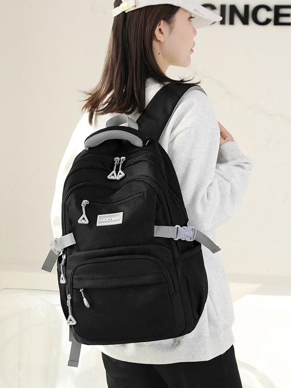 Student Backpack Nylon School Bag With Padded Straps For Middle School Kids