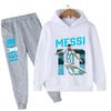 Jesienna Gwiazda Piłki Nożnej Messi 3-12 lat Dziecięce Bluzy z Kapturem Zestawy Spodnie Garnitur 2 Szt. Zestawy Ubrania dla Dzieci Chłopiec Dziewczynka Codzienna Moda Dresy